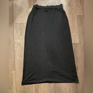 Harlow Sparkling Black Maxi Skirt